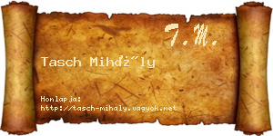 Tasch Mihály névjegykártya